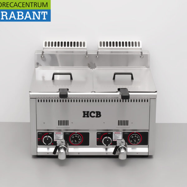 HCB Friteuse double en acier inoxydable 2 x 21 litres Gas Catering