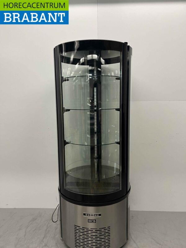 Vitrine réfrigérée ronde en acier inoxydable Confiseur 400 litres 230V Horeca