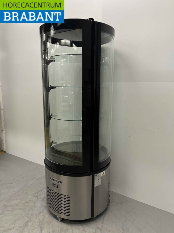 Vitrine réfrigérée ronde en acier inoxydable Confiseur 400 litres 230V Horeca – Image 2