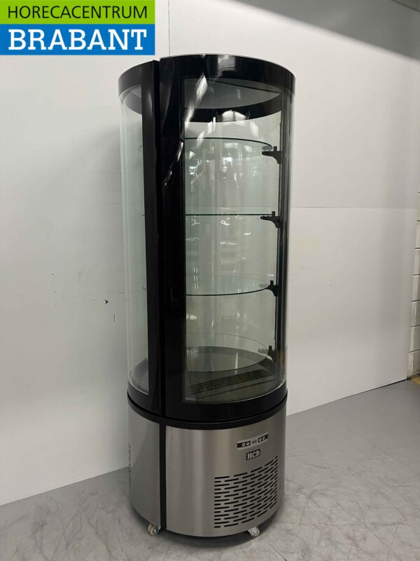 Vitrine réfrigérée ronde en acier inoxydable Confiseur 400 litres 230V Horeca – Image 3