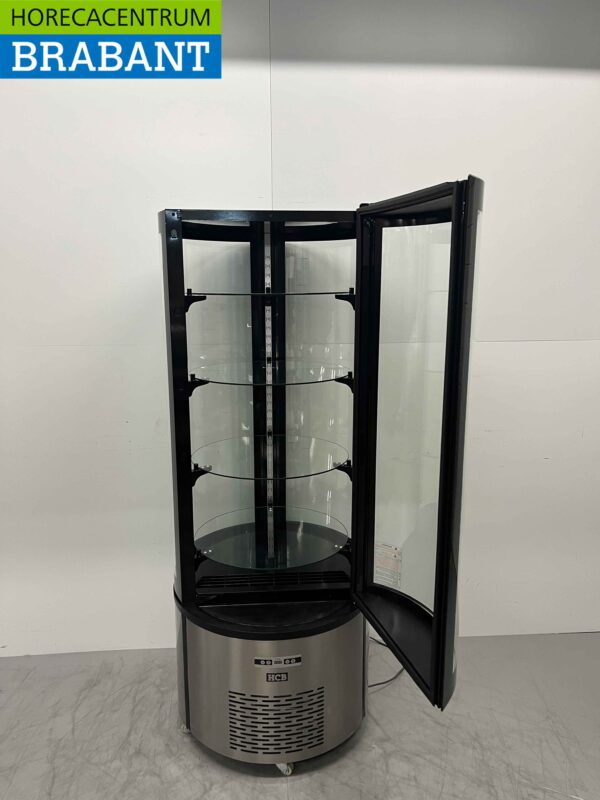 Vitrine réfrigérée ronde en acier inoxydable Confiseur 400 litres 230V Horeca – Image 4