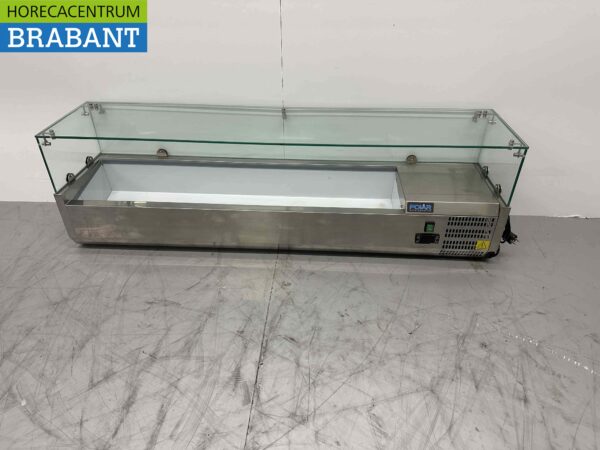 Vitrine réfrigérée en acier inoxydable Polar set-up saladiere 7x GN1/4 150 cm Horeca
