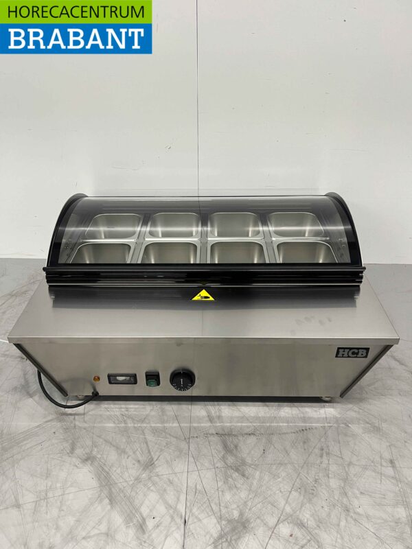 Vitrine chaude en acier inoxydable 67 litres 76,5 cm 230V Horeca