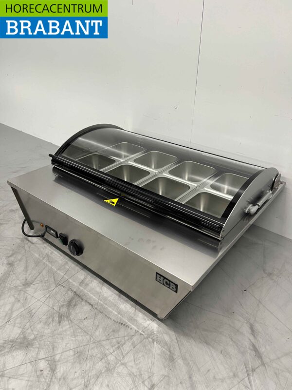 Vitrine chaude en acier inoxydable 67 litres 76,5 cm 230V Horeca – Image 3
