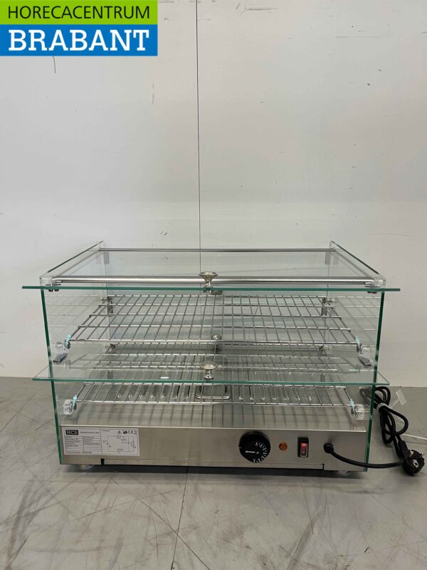Vitrine chaude en acier inoxydable 50 litres 55,4 cm 230V Horeca – Image 8