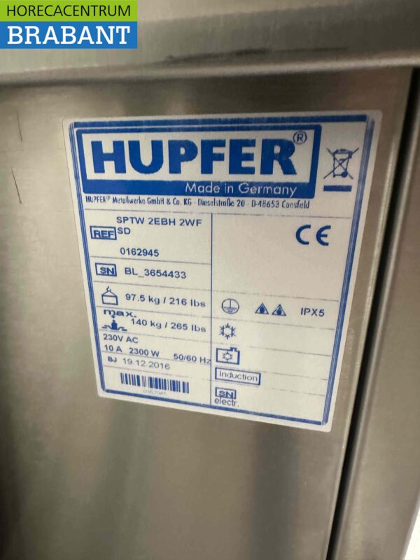 Acier inoxydable Hupfer Chariot de restauration Automoteur Armoire chaude à batterie bain-marie 10 x 1/1 GN 230V Horeca – Image 7