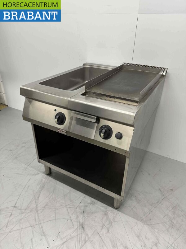 Plaque de cuisson Diamond en acier inoxydable avec bain-marie Gaz / 230V Horeca – Image 3