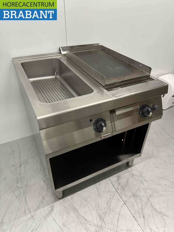 Plaque de cuisson Diamond en acier inoxydable avec bain-marie Gaz / 230V Horeca – Image 4