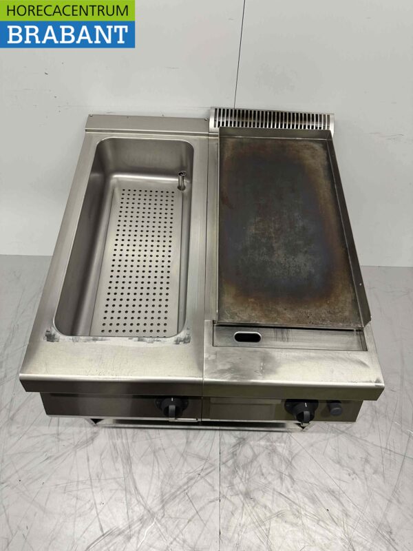 Plaque de cuisson Diamond en acier inoxydable avec bain-marie Gaz / 230V Horeca – Image 5