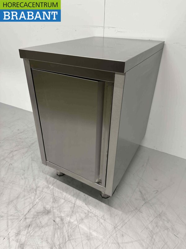 Acier inoxydable Armoire de travail 1 porte Premium-line 50 cm Restauration – Image 2