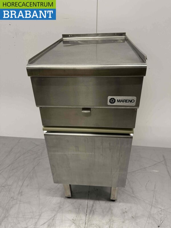 Meuble de travail Mareno en acier inoxydable Meuble neutre avec tiroir et porte 40 cm Traiteur