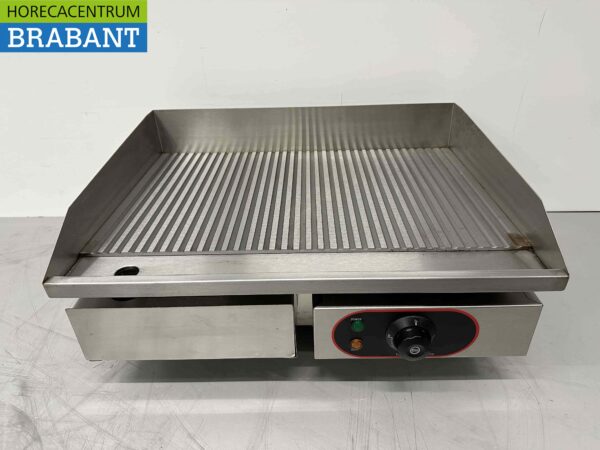 Planche à griller en acier inoxydable Planche à griller nervurée 55 cm 230V Horeca