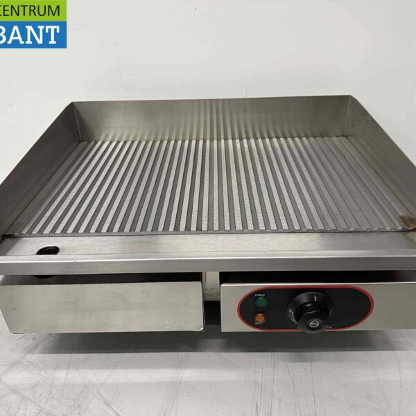 Planche à griller en acier inoxydable Planche à griller nervurée 55 cm 230V Horeca