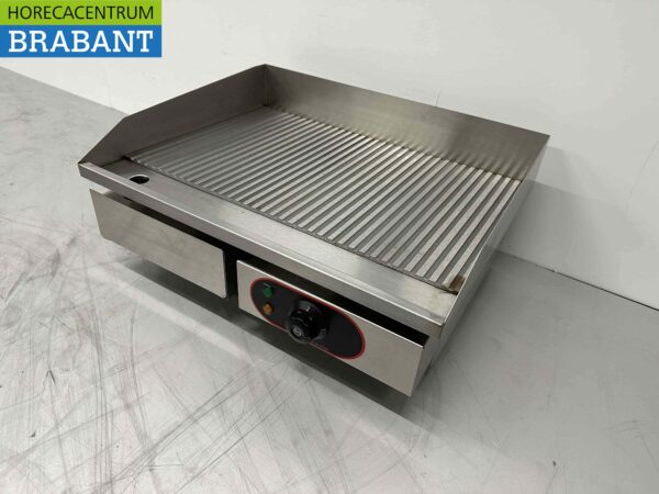 Planche à griller en acier inoxydable Planche à griller nervurée 55 cm 230V Horeca – Image 3