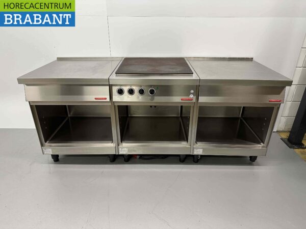 Plan de cuisson Kuppersbusch en acier inoxydable avec unités neutres 210 cm 400V Horeca