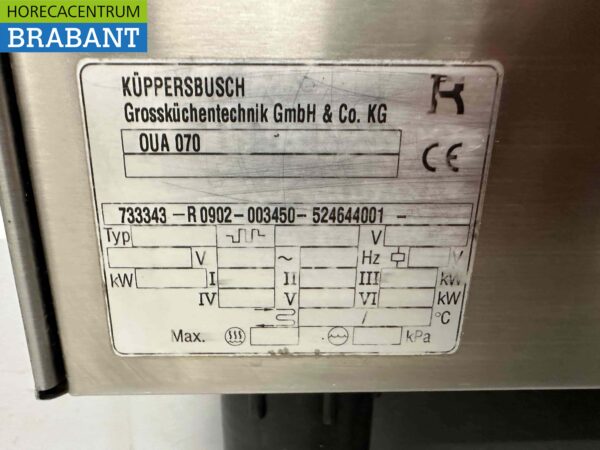 Plan de cuisson Kuppersbusch en acier inoxydable avec unités neutres 210 cm 400V Horeca – Image 5