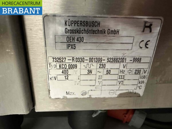 Plan de cuisson Kuppersbusch en acier inoxydable avec unités neutres 210 cm 400V Horeca – Image 6
