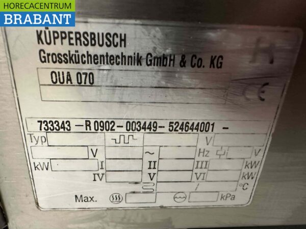 Plan de cuisson Kuppersbusch en acier inoxydable avec unités neutres 210 cm 400V Horeca – Image 7