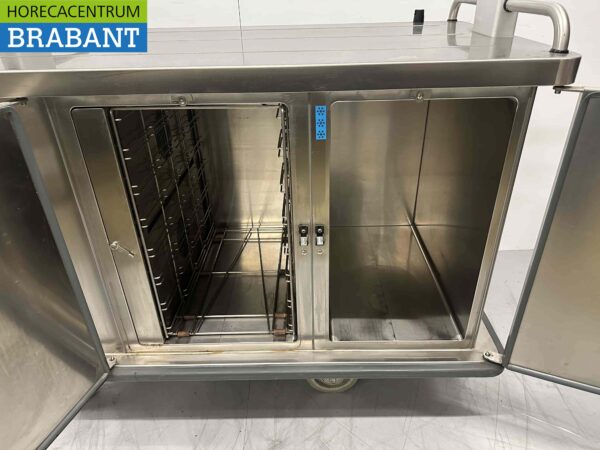 Chariot de restauration Burlodge en acier inoxydable chauffé et refroidi 8 x 1/1 GN 400V Catering – Image 5