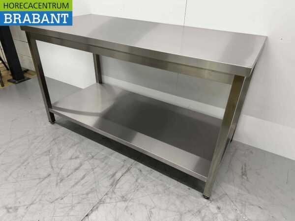 Table de travail en acier inoxydable Premium-line 150 x 70 x 85 cm Restauration – Image 4
