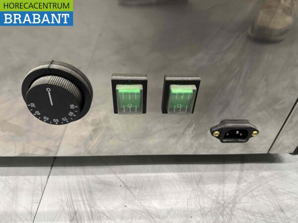 Vitrine chaude en acier inoxydable 160 litres 230V Horeca – Image 7