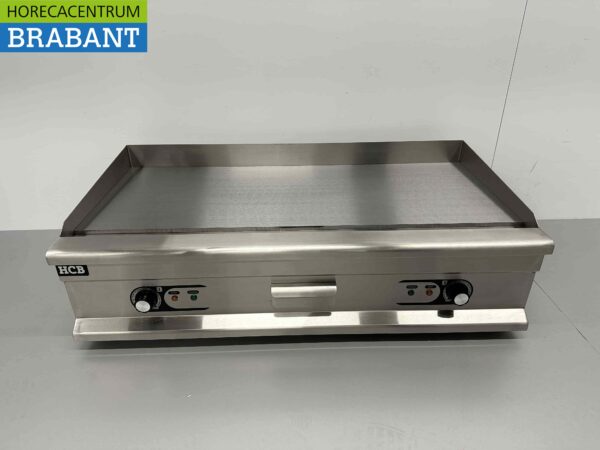 Planche à griller en acier inoxydable Plaque à griller Planche à griller lisse 100 cm 400V Horeca