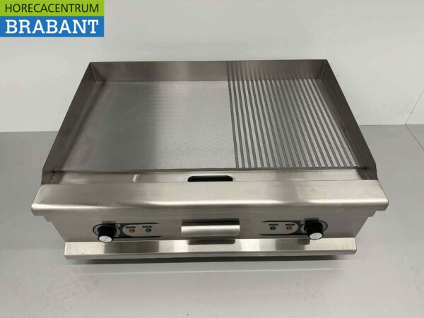 Acier inoxydable Plaque de gril Gril 1/2 Gril à côtes 75 cm 400V Horeca – Image 2