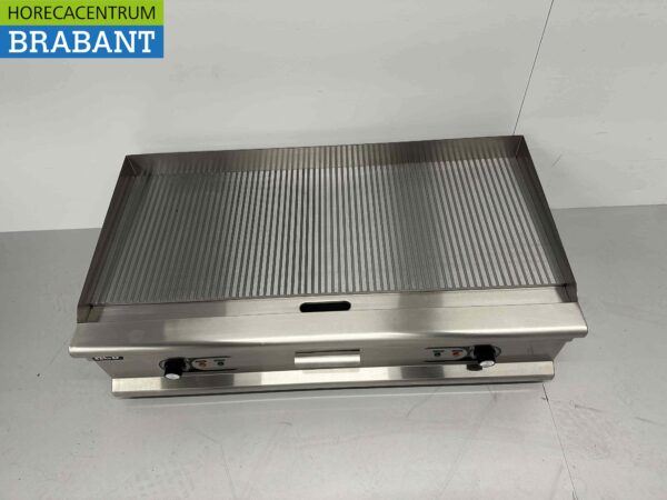 Planche à griller en acier inoxydable Plaque à griller Planche à griller nervurée 100 cm 400V Horeca – Image 2