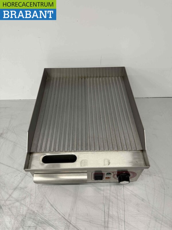 Acier inoxydable Plaque de gril Grille striée 36 cm 230V Horeca – Image 2
