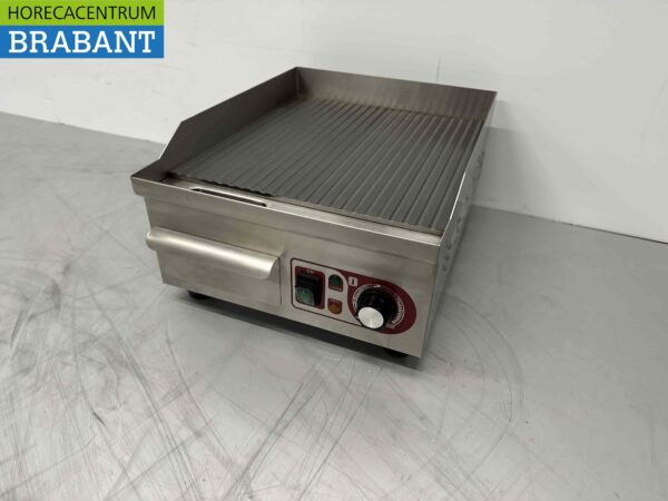 Acier inoxydable Plaque de gril Grille striée 36 cm 230V Horeca – Image 3