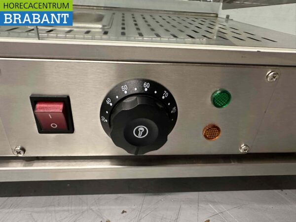 Vitrine chauffante en acier inoxydable 65 cm 230V Horeca – Image 5