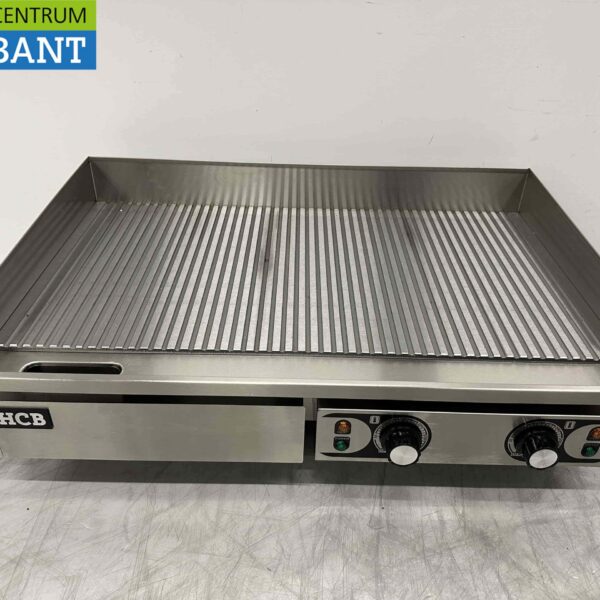 Planche à griller en acier inoxydable Planche à griller nervurée 73 cm 400V Horeca