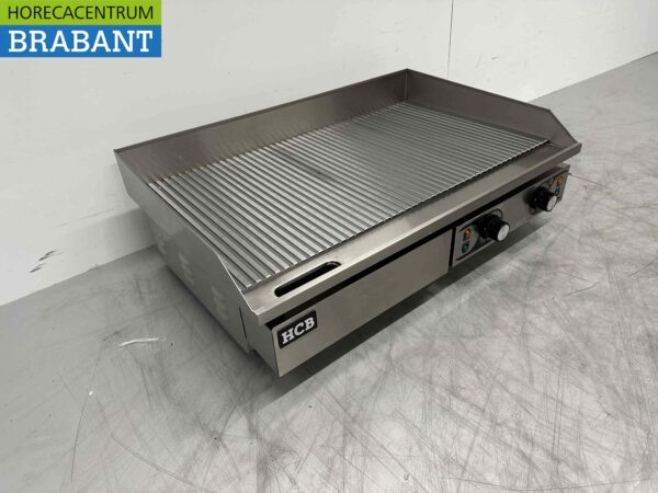 Planche à griller en acier inoxydable Planche à griller nervurée 73 cm 400V Horeca – Image 3