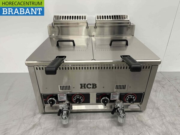 Friteuse double en acier inoxydable 2 x 21 litres Gaz Restauration