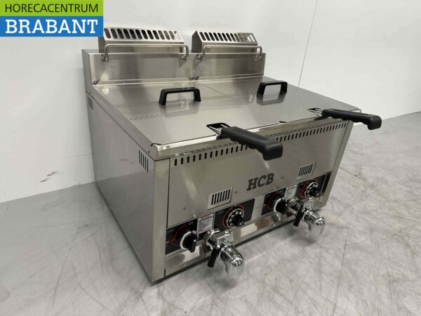 Friteuse double en acier inoxydable 2 x 21 litres Gaz Restauration – Image 3