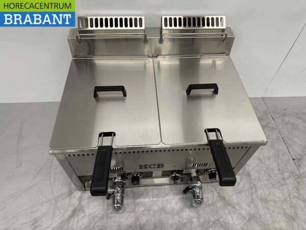Friteuse double en acier inoxydable 2 x 21 litres Gaz Restauration – Image 4