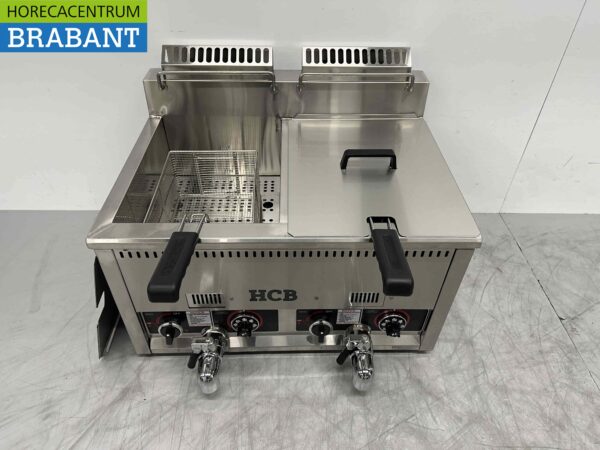Friteuse double en acier inoxydable 2 x 21 litres Gaz Restauration – Image 5