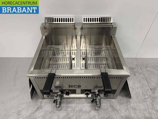 Friteuse double en acier inoxydable 2 x 21 litres Gaz Restauration – Image 7
