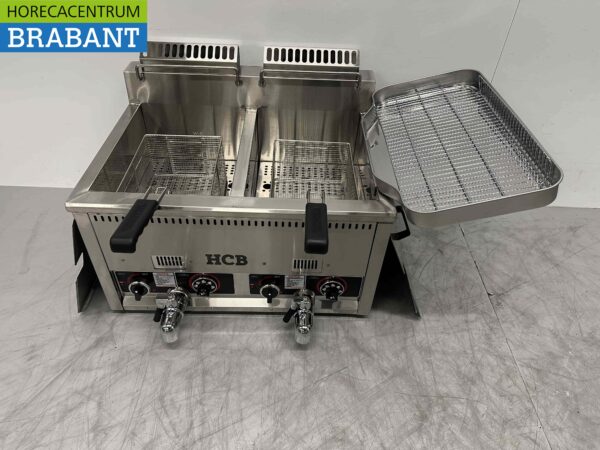 Friteuse double en acier inoxydable 2 x 21 litres Gaz Restauration – Image 8