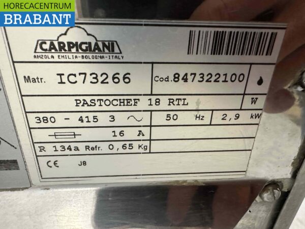 Bouilloire de pasteurisation Carpigiani Pastochef 18 RTL en acier inoxydable 400V Horeca – Image 7