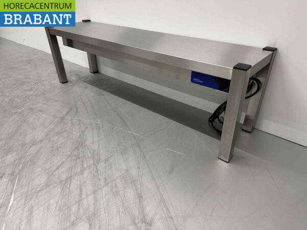 Pont chauffant en acier inoxydable Etagère chauffante Premium-line 120 cm Horeca – Image 2