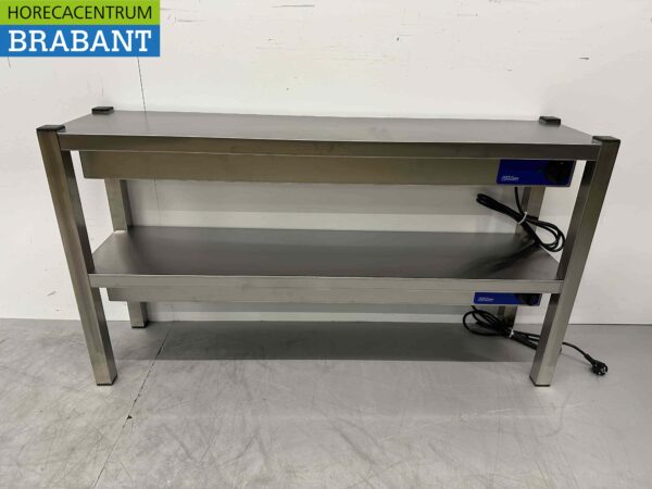 Acier inoxydable Double pont chauffant Etagère chauffante Premium-line 120 cm Horeca