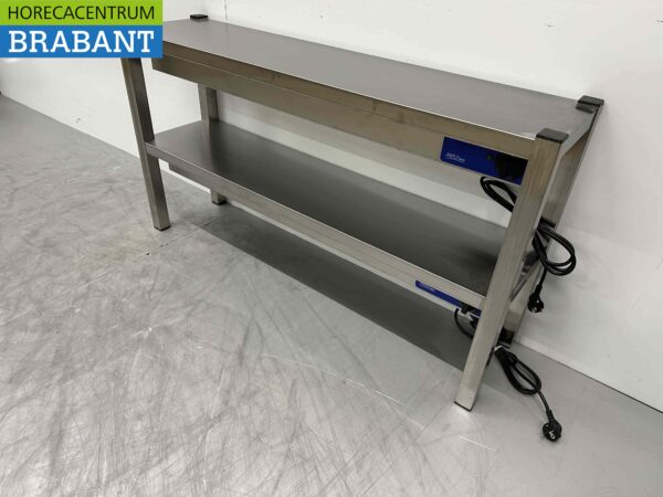 Acier inoxydable Double pont chauffant Etagère chauffante Premium-line 120 cm Horeca – Image 2