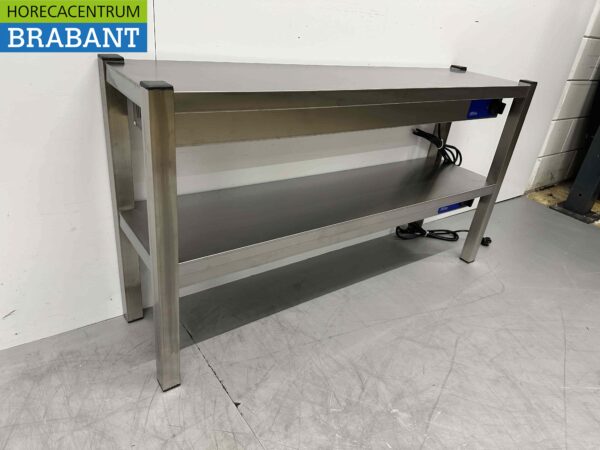 Acier inoxydable Double pont chauffant Etagère chauffante Premium-line 120 cm Horeca – Image 3