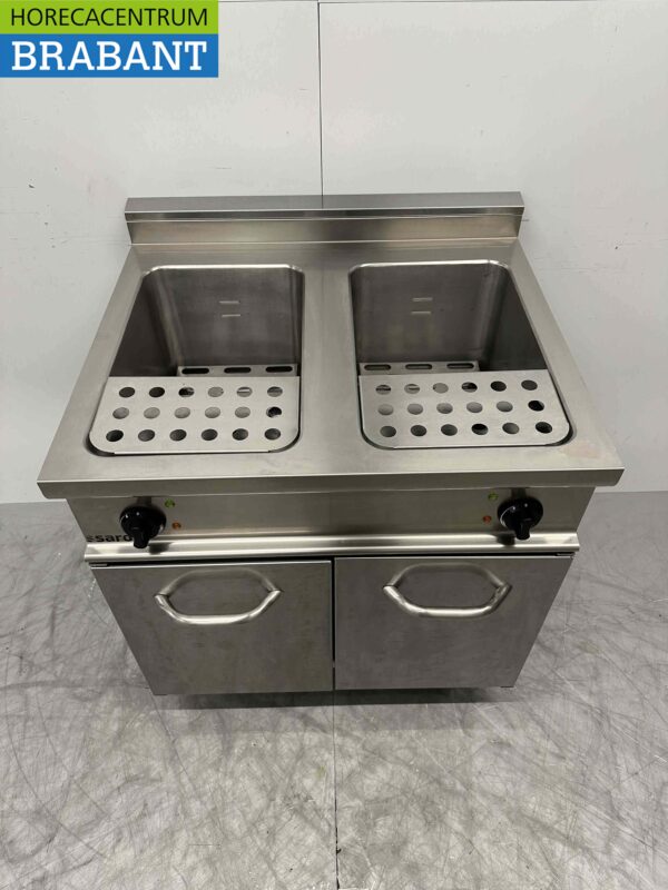 Cuiseur de pâtes Saro en acier inoxydable 2 x 28 litres 400V Horeca – Image 2