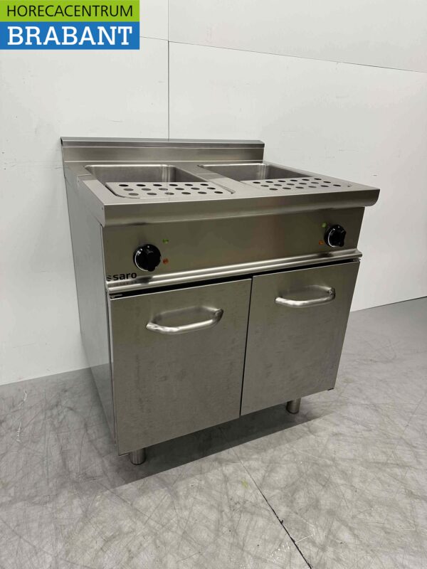 Cuiseur de pâtes Saro en acier inoxydable 2 x 28 litres 400V Horeca – Image 3