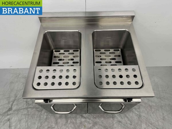 Cuiseur de pâtes Saro en acier inoxydable 2 x 28 litres 400V Horeca – Image 6