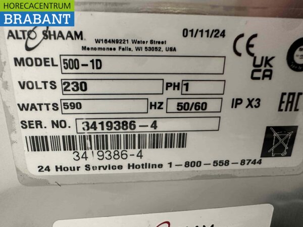 Acier inoxydable Alto Shaam 500-1D Tiroirs de maintien au chaud 230V Horeca – Image 8