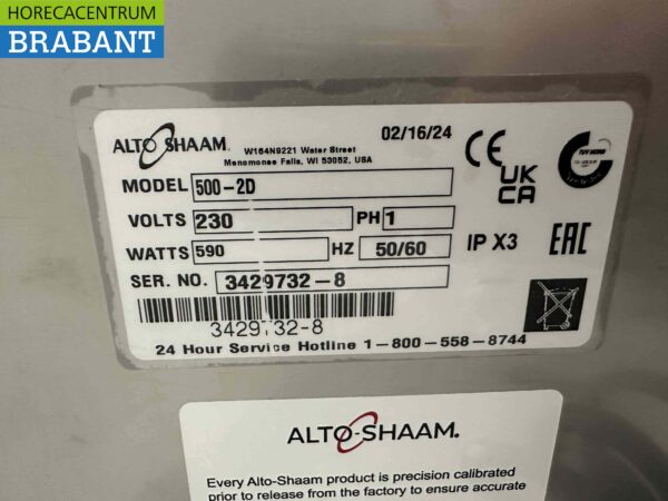 Acier inoxydable Alto Shaam 500-2D Double plateau de stockage à chaud Plateaux de stockage à chaud 230V Horeca – Image 8