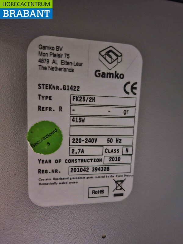 Gamko FK25/2H refroidisseur de kegs refroidisseur de kegs 121 cm 230V Horeca – Image 5